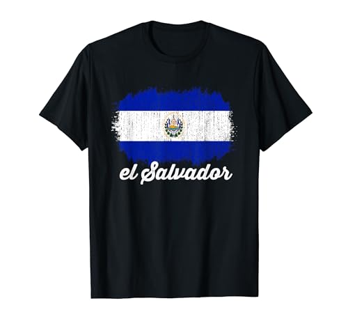 Drapeau salvadorien vintage salvadorien pour homme et femme T-Shirt