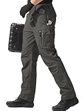 FREE SOLDIER Mens Cargo Pants Lightweight Work Pants for Men Water Resistant Tactical Pants with Pockets for Hiking Outdoor(Gray34Wx30L)