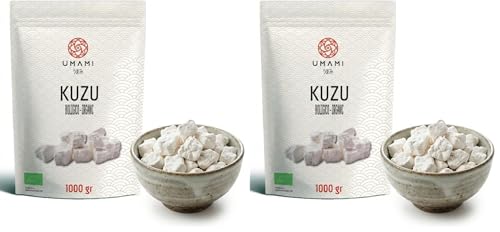 Umami Kuzu BIO Japonés - 100 gr - Producido en Japón de forma tradicional, excelente por sus beneficios para la salud y también como espesante (Paquete de 2)