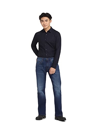 Image of JACK & JONES Men's Solid Slim Fit Spread-Collar Casual Shirt