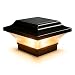 Classy Caps SL082B 2.5X2.5 Black Aluminum Imperial Solar Post Cap, 2.5" x 2.5",