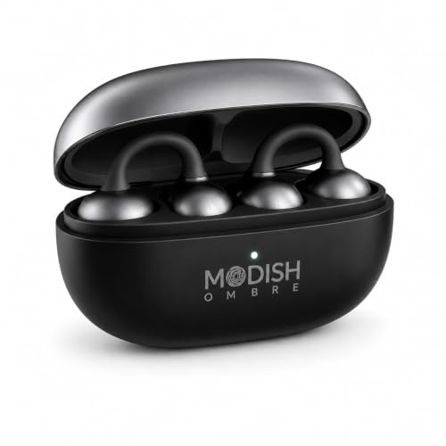 Image of ModishOmbre OWS 60 Open Ear Earbuds | OpenStage Audio | AI-ENC Mic | Dual Mode (Music & Gaming) | 40H Playtime | Fast Charging | IPX5 | Bluetooth 5.3 (Black)