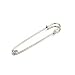 GUANLANG 12pcs Silvery Extra-large 3" Steel Safety Pins - Blankets, Skirts, Kilts, Crafts