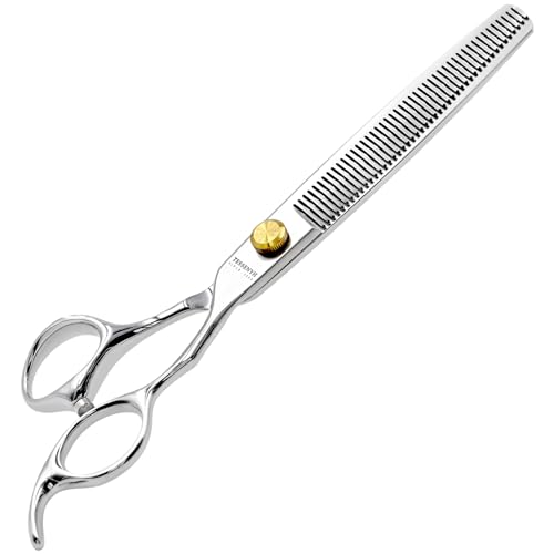 Dog Grooming Scissors, 7.0" 46 Teeth Thinning Shears, Premium Stainless Steel, Safety Rounded Tip & Offset Handles for Precision Trimming Dogs, Cats, Pet at Home
