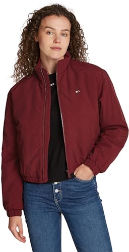 Tommy Jeans Cazadora Mujer Essential Padded Jacket Cazadora de Entretiempo, Rojo (Deep Rouge), M