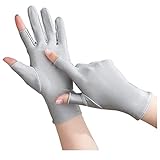 MeiPing Fingerlose Handschuhe für Sonnencreme Damen Dünne Sommer Uv-Schutzhalbhandschuhe, Einheitsgröße
