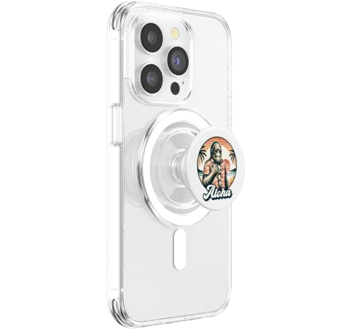 Aloha Sasquatch Funny Bigfoot Shaka Retro Beach Vacation Homme PopSockets PopGrip pour MagSafe – vue 4