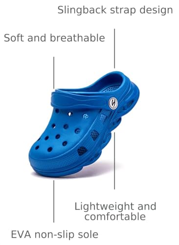 Image of HOBIBEAR Boys and Girls Classic Graphic Garden Clogs Slip on Water Shoes(Toddler /Little Kids /Big Kids)