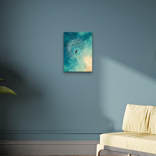 Giallobus - Obraz - 24 - Wiry rybne - Standaard frame canvas - 35L x 50l cm - Obrazy do powieszenia