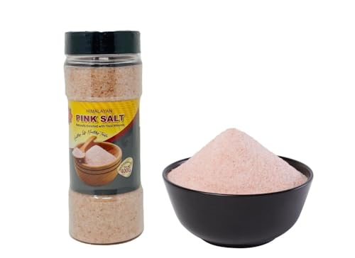 400G | Himalayan Pink Salt FINE l Premium Quality lPerfect for Tofu, Indian Food Seasoning Spice Cooking, Salad,Chat,Vegan Friendly