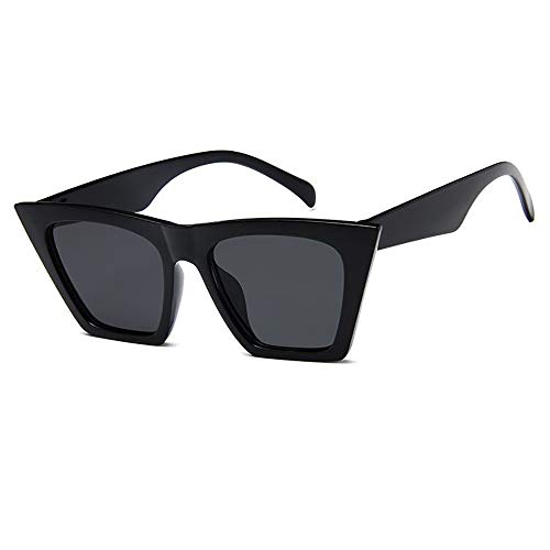 BOJOD Square Cat Eye Sunglasses For Women Fashion Vintage Trendy Cateye Sunglasses For women Black
