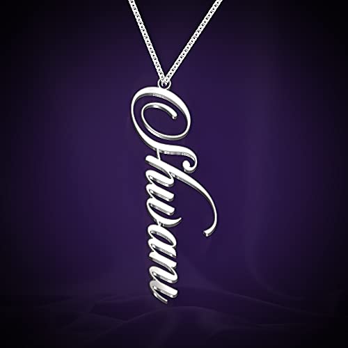 Image of Shivani Cursive Gold & Silver Name Pendant Necklace, Best Jewelry Gift for Girls.