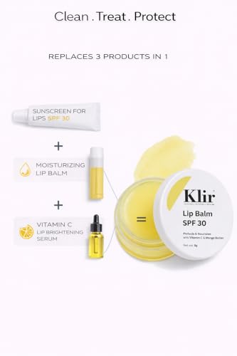 Image of KLIR Sun Protection Duo | Sunfluid SPF 50 PA++++ Face Sunscreen with Hyaluronic Acid and Lip Balm SPF 30 with Vitamin C & Mango Butter combo