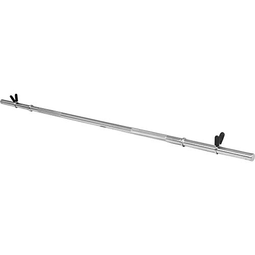 GORILLA SPORTS® Lot Barres - Longue 170cm, Curl 120cm, 2 Courtes 35cm, Diamètre 30mm, avec Stop Disques à Ressort - Musculation, Fitness, Gym – Image 5