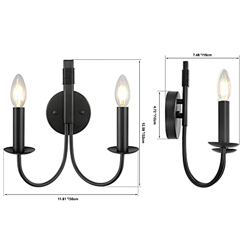 Wbindx WB00762 2 Light Candle Wall Sconce thumb #4