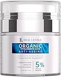 100% BIO Hyaluronsäure mit 5% Aktive Retinol Gesichtscreme Grüntee-Extrakt, Jojobaöl, Sheabutteröl & Vitamin E, C - 50ml Anti Falten Creme Feuchtigkeitscreme Anti-Aging Tages- &Nachtcreme
