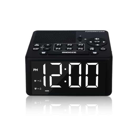 Digital Alarm Clock Radio with AM/FM Radio, Presets, Scan, Dual Weekday/Weekend Alarms, Snooze, Sleep Timer and Dimmable White LED Display for Bedroom, Living Rooms, Kitchens, Offices, etc (White)