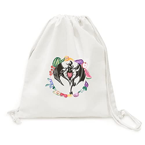 Sac en tissu pliable à sangle l'amour coeur pour fruits légumes cabas vrac