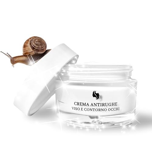 Crema antiarrugas con ácido hialurónico rejuvenecedor, con crema contorno de ojos de caracol Mujer hombre crema hidratante antiarrugas con efecto lifting antiedad con aloe vera y aceite de almendras.