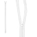 Produktbild mumbi Reißverschluss teilbar 5mm 60cm Weiss Kunststoff Reißverschlüsse mit Zipper grobe Zähne