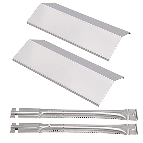 Adviace Replacement Parts for Nexgrill 820-0033, Megamaster 820-0033M, Master Forge 820-0033 Gas Grills, Main Burner & Heat Plates Flame Tamers for Nexgrill 820-0033 2 Burner Grill