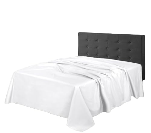 Home In style 4u 100% Egyptian cotton Bed Sheet White Flat Sheets Double Bedsheet Breathable and Fade Resistant 300 Thread Count