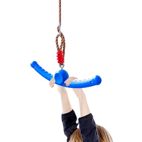 Jouet d'escalade - Balançoire Tournante pour | Poignée Rotative À 360° avec Corde Réglable, Obstacle De Gymnastique Extérieur Et Intérieur, Jouet d'escalade pour Jardin Et Portique