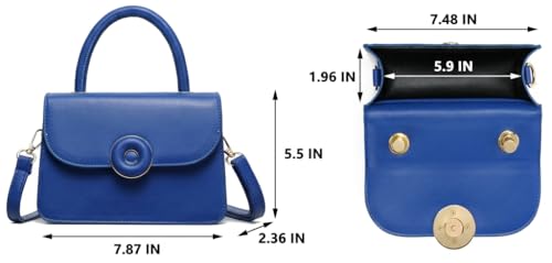Image of Mini Crossbody Bag for Women, Cute Mini Purse, Ladies Small Top Handle Satchel, Trendy Daily Clutch PU Leather