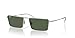 Ray-Ban RB3741 Emy Sunglasses, Silver/Dark Green Polarized, 56 mm