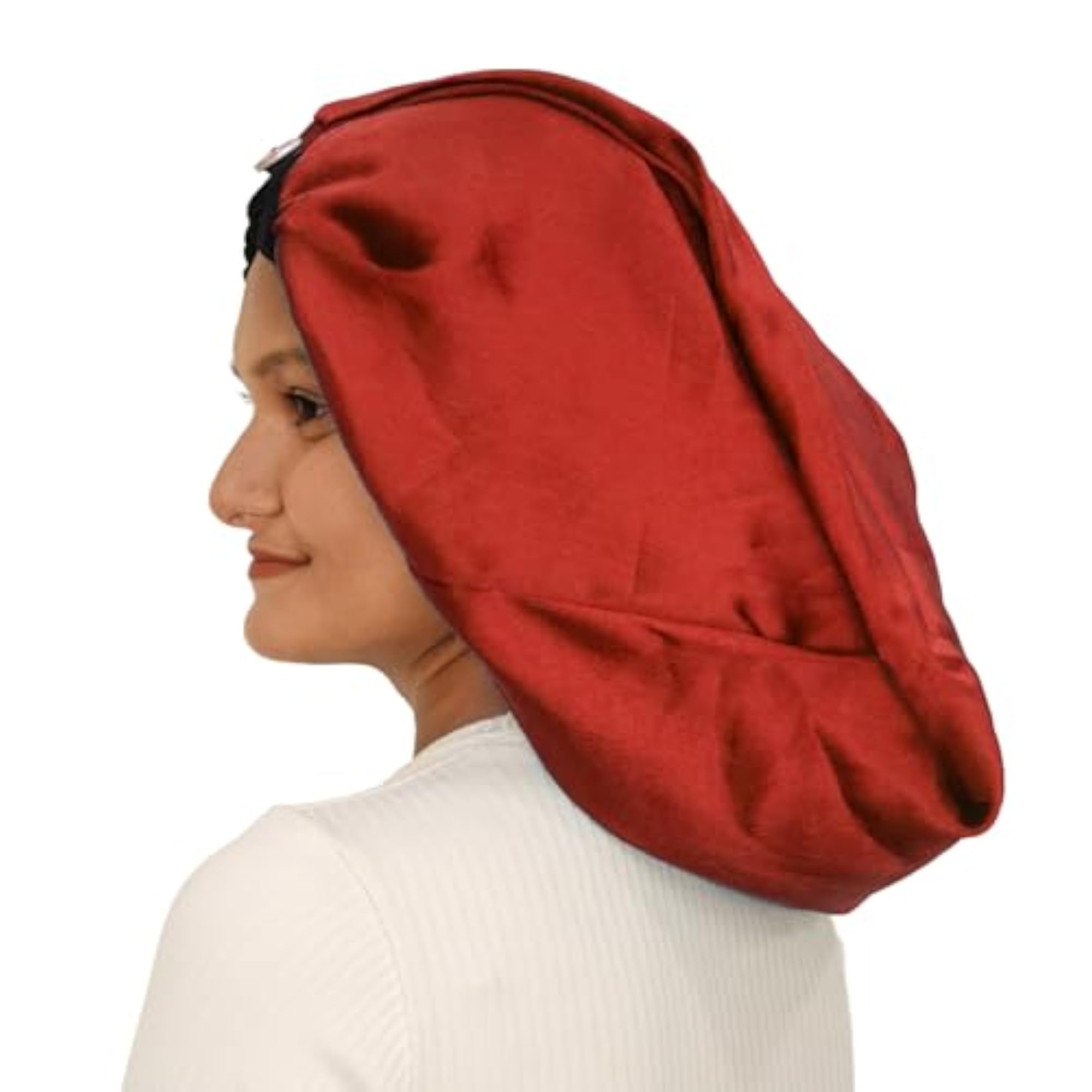 Satin Hair Bonnet for Women, Adjustable Sleeping Cap