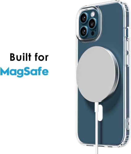 Image of DIZORO Crystal Clear Magnetic Compatible with iPhone 12 Pro Max Case with Anti-Yellow Anti-Scratch Shockproof Transparent Cover