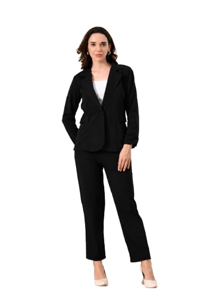Image of Women's 3-Piece Cotton Blend Solid Suit Set