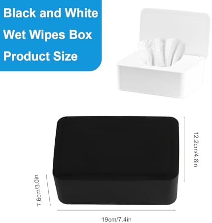 2 Pcs Diaper Wipes Dispenser,Refillable Wipe Container, Wet Wipes Dispenser - 1