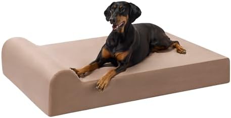 Barker Beds XL Orthopedic Dog Bed - 7" Pillow Top with Headrest -...