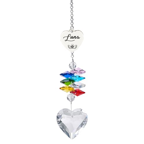 EDSG Personalised Rainbow Bridge Pet Loss Gifts Pet Memorial Suncatcher Gifts Crystal Suncatcher Rainbow Bridge Sympathy Gift Memorial Bereavement Gifts for Dog Cat (Design 1)