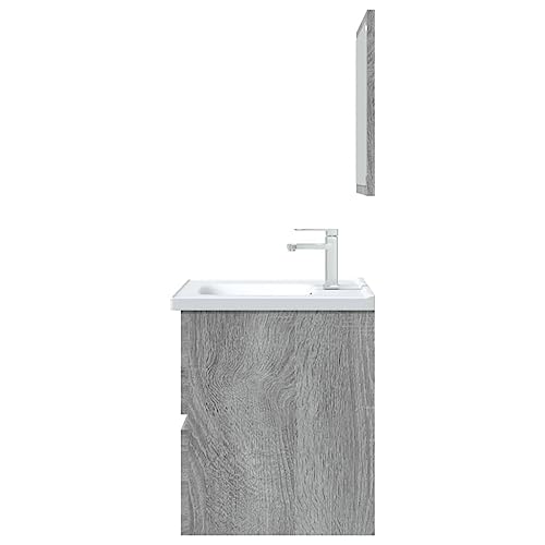 Muebles de baño para ganar almacenamiento con el juego de 2 piezas gris 8