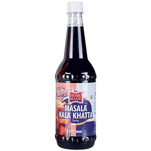 RK HOME MADE NATURAL SYRUP| Masala Kala Khatta Syrup Concentrated Syrups & Squash | Gluten Free | 100% Vegan & Low Fat | A Perfect Drink For House Parties, Picnics etc To Everyone's Delight 750 - Ml