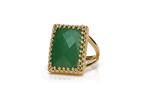 Bague en jade vert Anemone Jewelry, le cadeau idéal en or rose