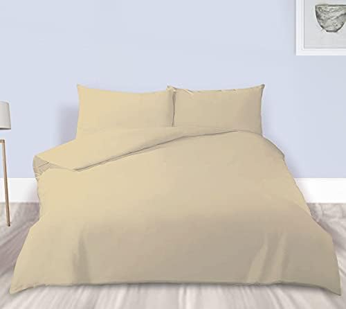 Ray Bedding Double Duvet Set 400 Thread Count 100% Egyptian Cotton Duvet Cover Double Bedding Set with Pillow cases 2 pack, Luxury Soft Cotton Bedding Button Closure 3pcs Quilt Cover set