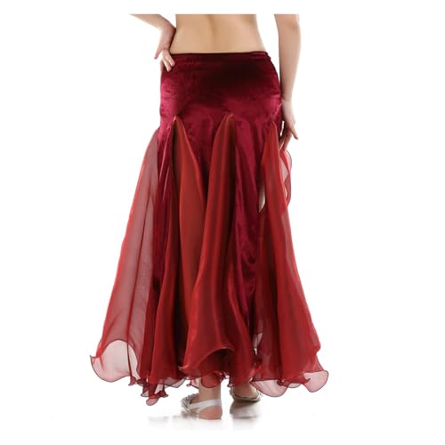 Jupe de danse orientale multicolore fluide et extensible en taille unique - 6