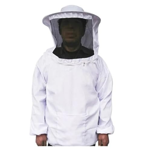 Ropa de apicultura tipo media chaqueta con capucha para manejo de colmenas 3