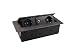 Produktbild JUVA Einbausteckdose Küche & Schreibtisch - Kombibox DL10007 | Doppel-Steckdose 2 x Schuco-Stecker + 2-fach USB | Tischsteckdose Schwarz | Unterbau-Steckdose mit Soft-Closing Klappdeckel | 1 Stück