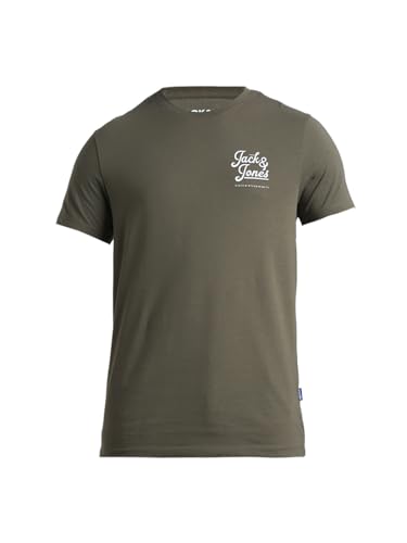 Image of Jack & Jones Men Pure Cotton Typography Printed Slim Fit T-Shirt