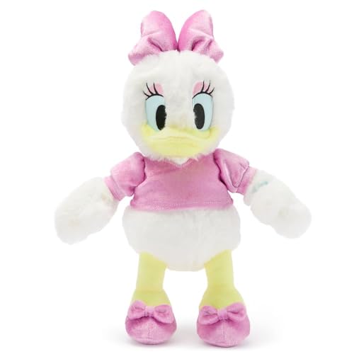 Disney Store Official Daisy Duck 85th Anniversary Plush - Daisy Duck Toy with Embroidered Features, Soft Velour Top, Shoes & Bow - Special Edition 14 Inch Stuffed Animal