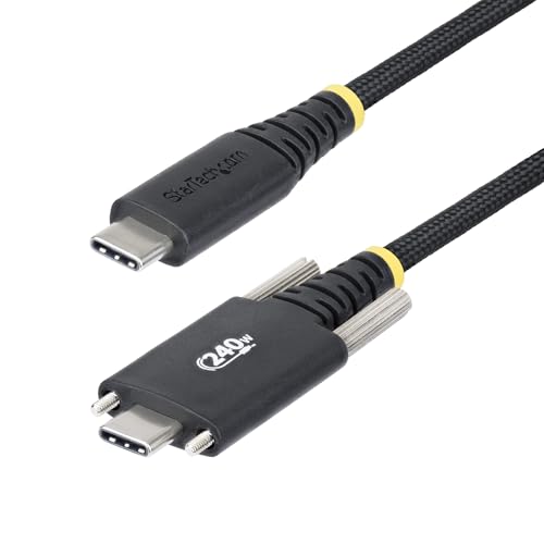 StarTech Câble USB-C 240W PD EPR, Verrou, 2m, Noir (S2CEPR2M-USBSL-CABLE)
