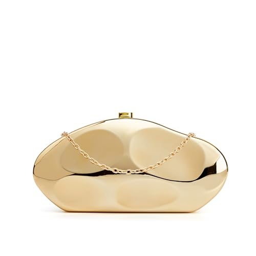 Image of Acrylic Clutch Purse for Women Formal Evening Bag Shell Shape Clutch Handbags with Chain for Party Wedding Prom
