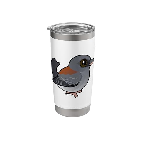 Cute Cartoon Dark-eyed Junco (Red-backed) Fun Birdorable Stainless Steel Insulated Tumbler