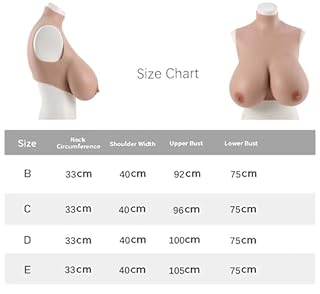 Generico Tette Finte Seni Finti Forme del Seno al Silicone Colletto Alto Elasticità Traspirante Seno di Riempimento in Silicone per Transgender Drag Queen Cosplay Mastectomia,B,#2+Silk Cotton
