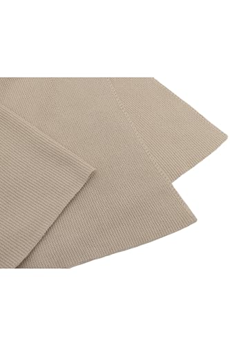 Image of Lilax Cotton Knit Receiving Blanket, Warm Cozy Swaddle Cuddle Stroller Crib Blanket for Newborns Infants & Toddlers 33.5 inch x 31.5 inch, Beige