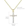 Weviway 14K Gold Plated Cross Necklaces for Women - Dainty Cubic Zirconia Cross Pendants, Christian Faith Jewellery, Religious Crucifix Purity Necklace #4
